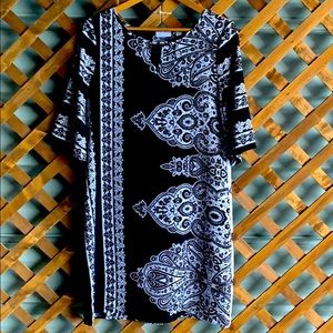 ❤️ NEW YORK COMPANY   black and white Dress Tunic size S